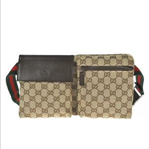 Authentic Gucci brown waist bag fanny pack bum bag